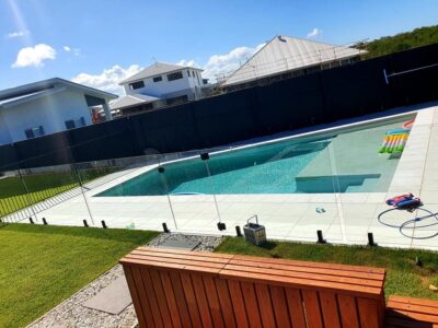 Glass Pool Fence12 - Black Hardware + Gate